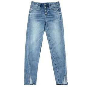 American Eagle Next Level Stretch Curvy Hi-Rise Exposed Button Fly Jeggings
